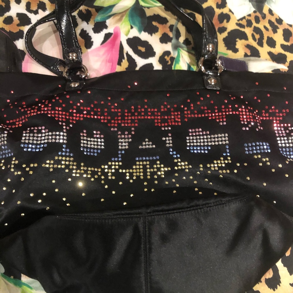 Coach satin bling purse
